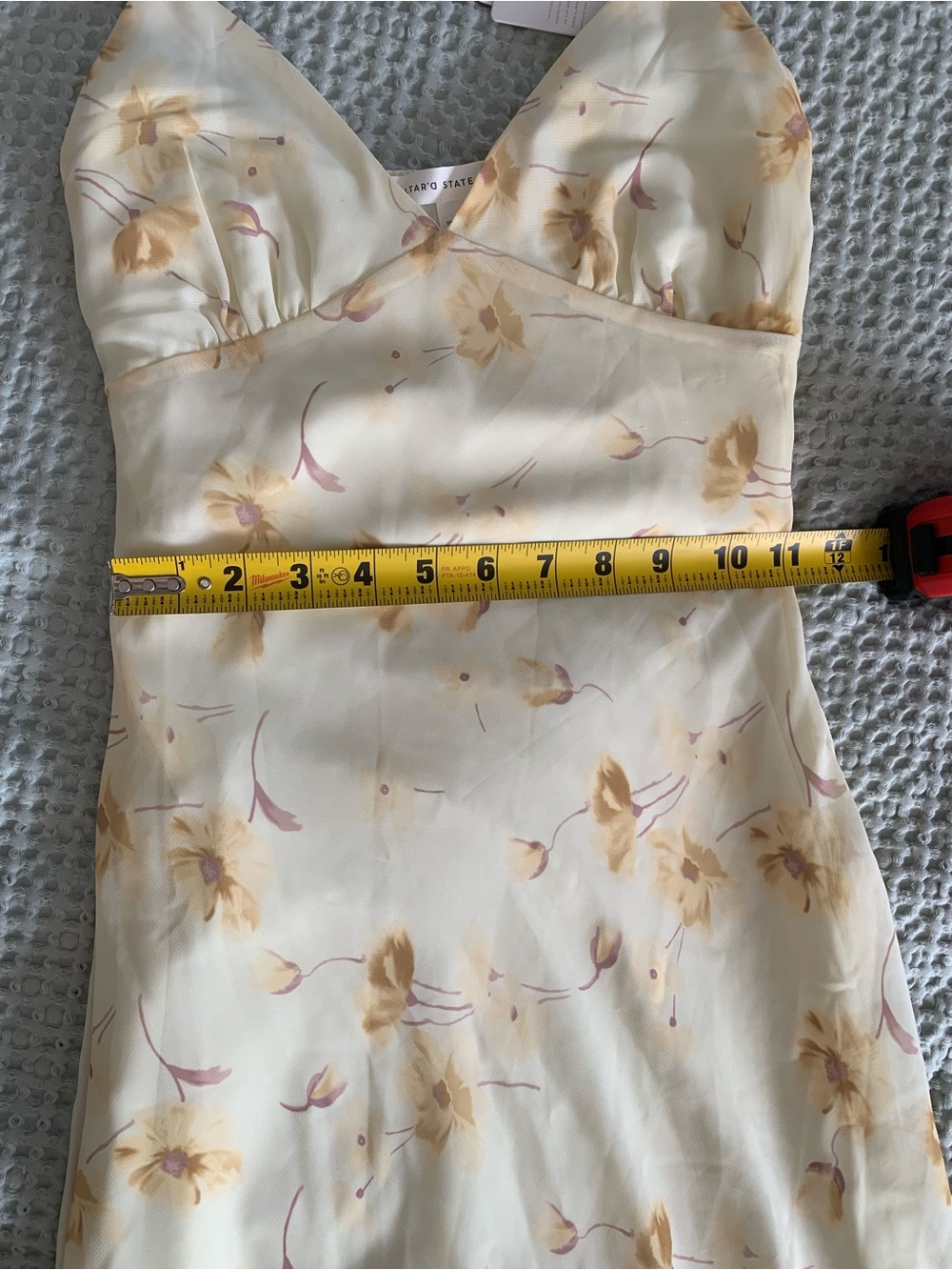 Women’s Yellow Floral Slip Dress - Picture 3 of 9
